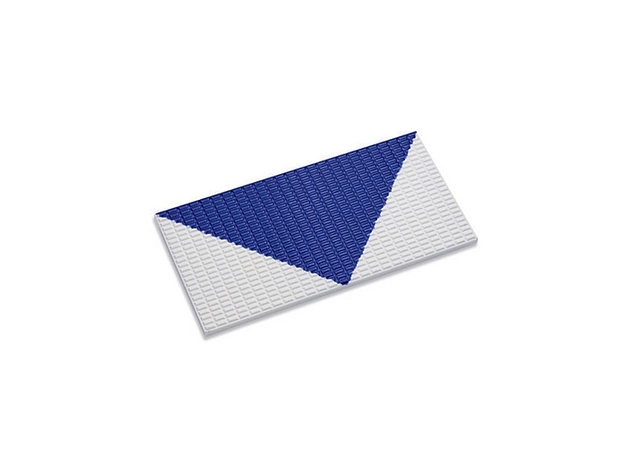 Cobalt Arrow On Unglazed Petit Carre Antislip Tile