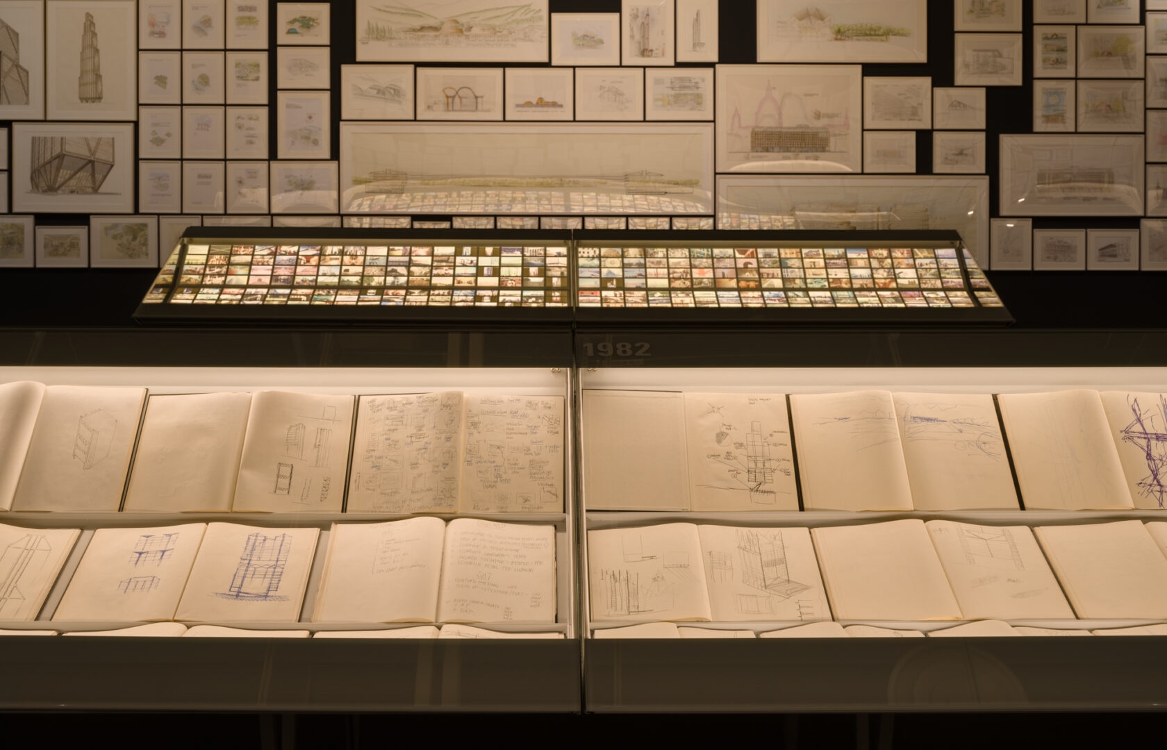 Display Cases in Norman Foster Exhibition