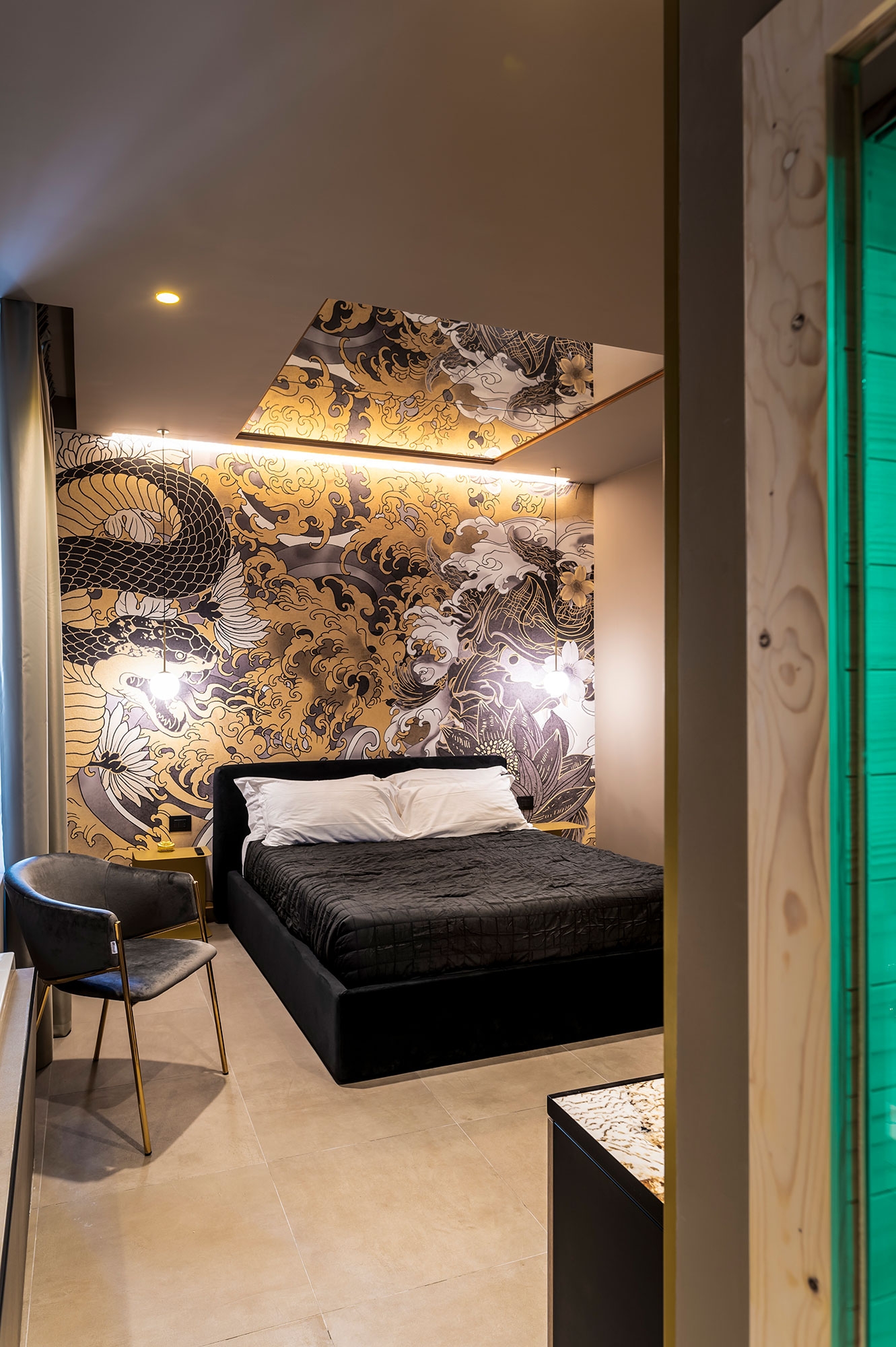 Wallpaper and Panels in Gold Suite & SPA