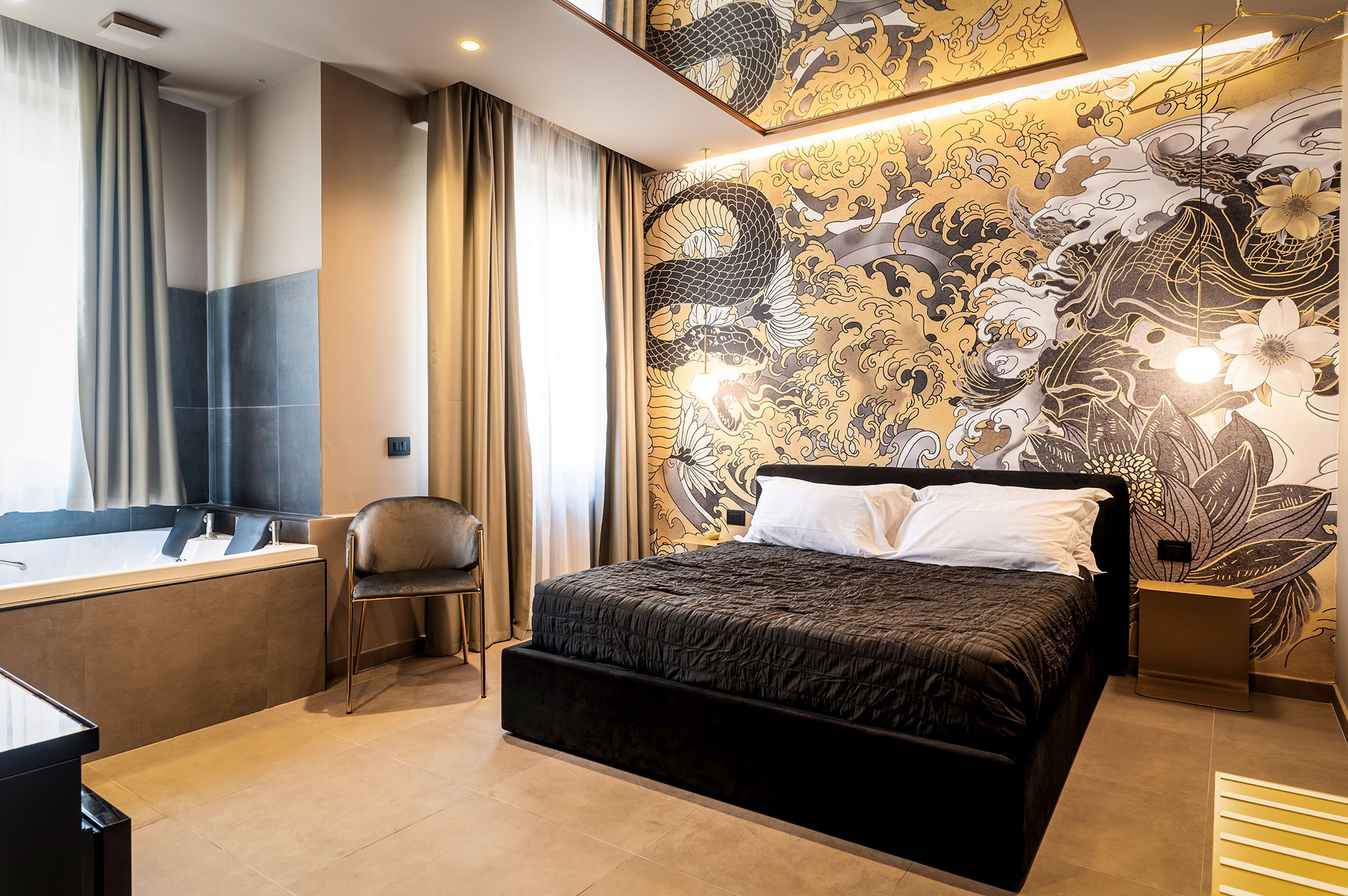 Wallpaper and Panels in Gold Suite & SPA