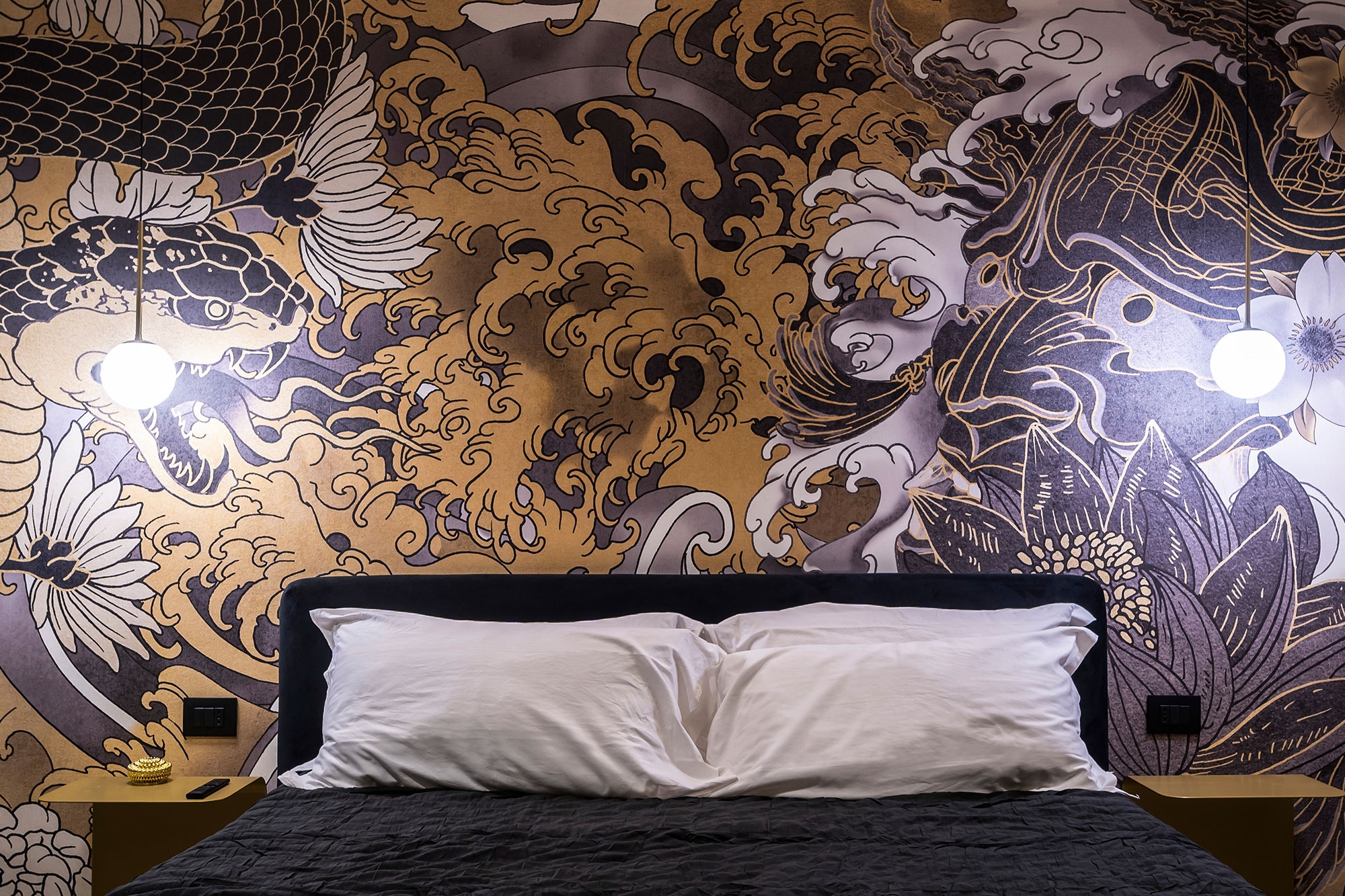 Wallpaper and Panels in Gold Suite & SPA