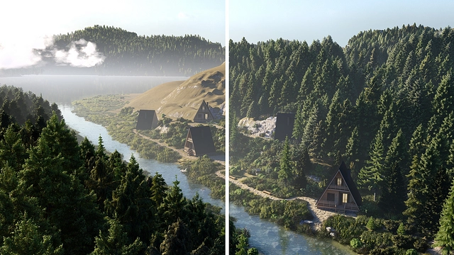 Landscape rendering with Lumion