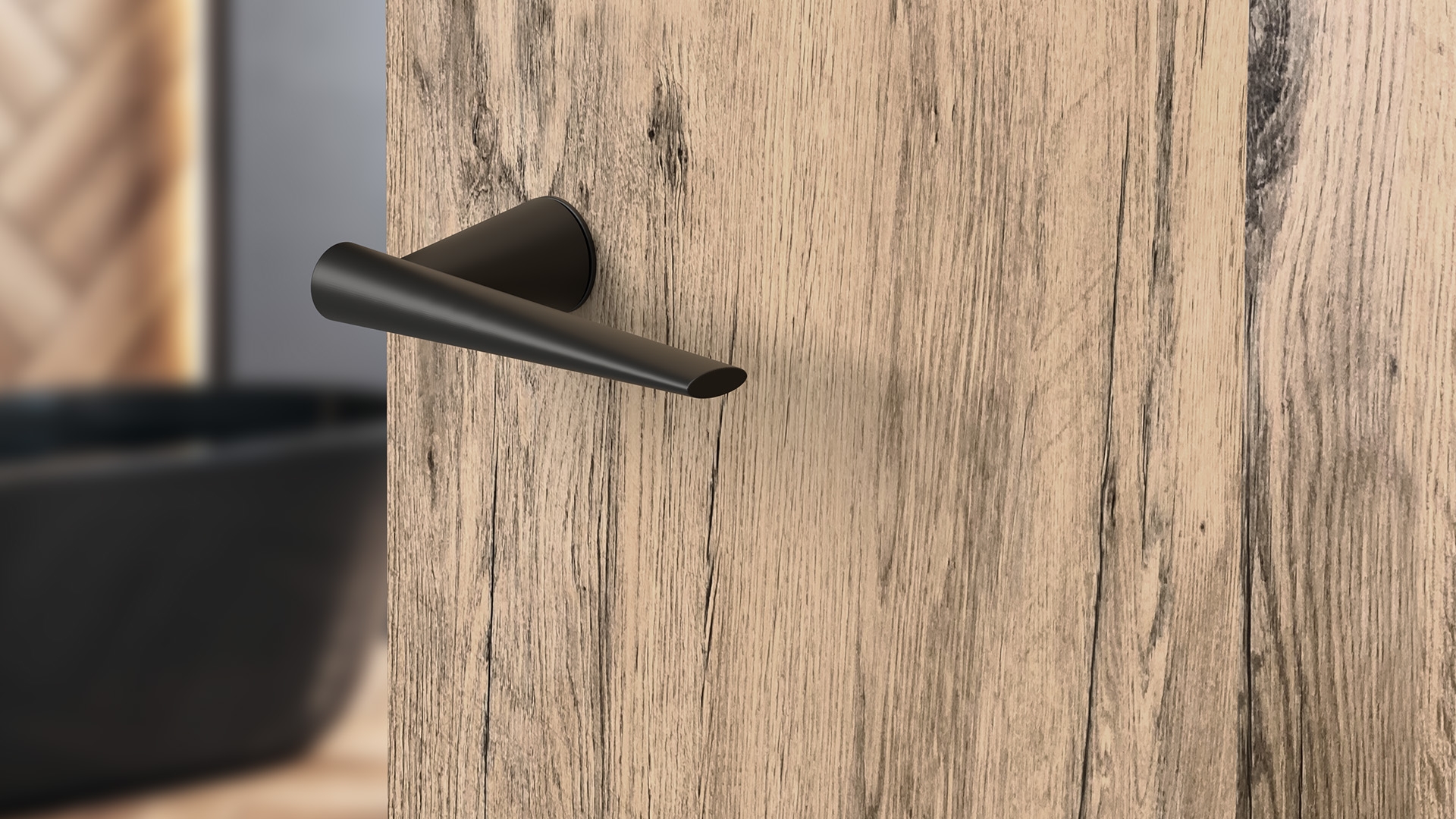 Black Door Handles - Cosmos Black