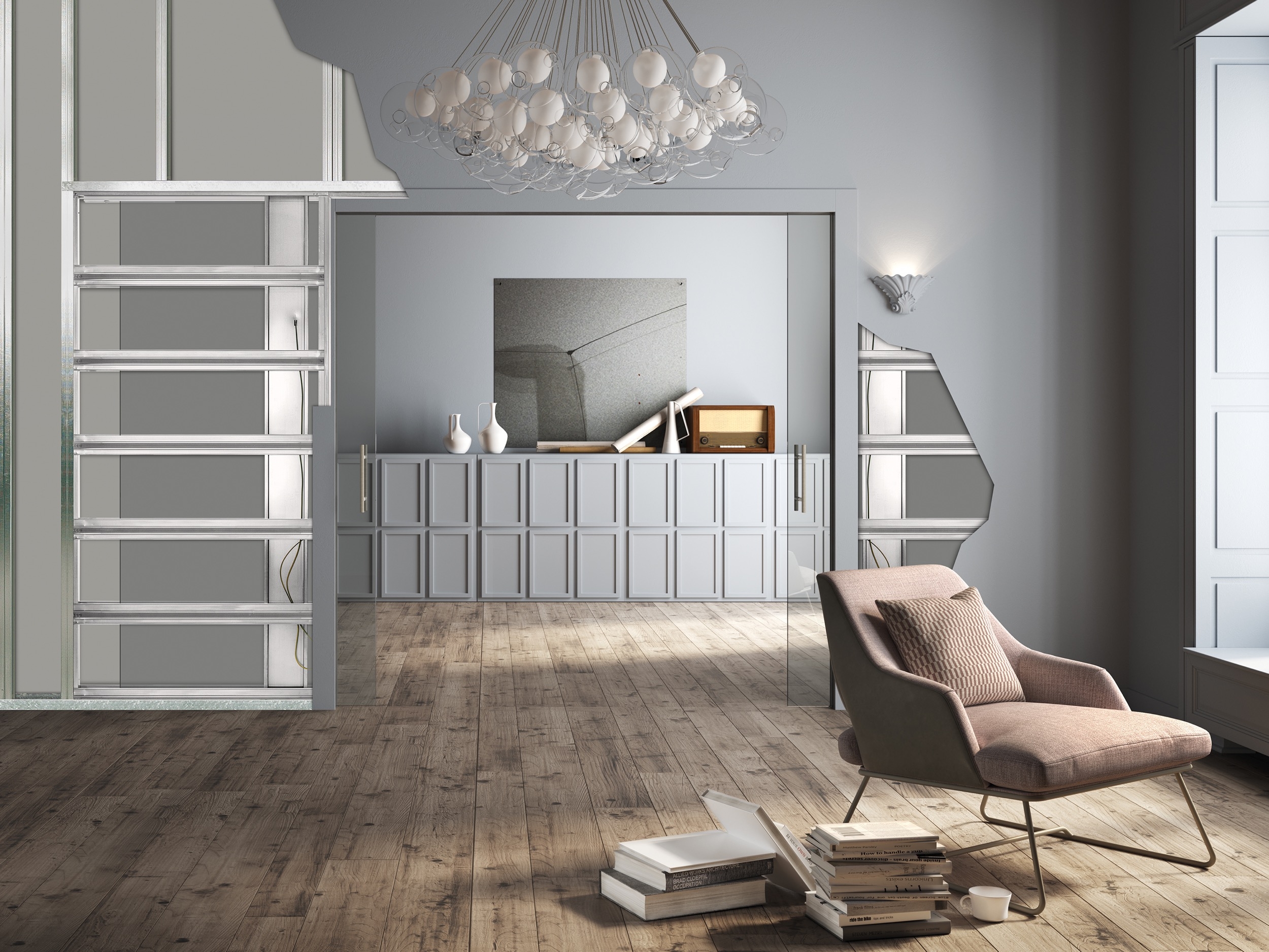 Wiring-Ready Pocket Door Frames - ECLISSE Luce