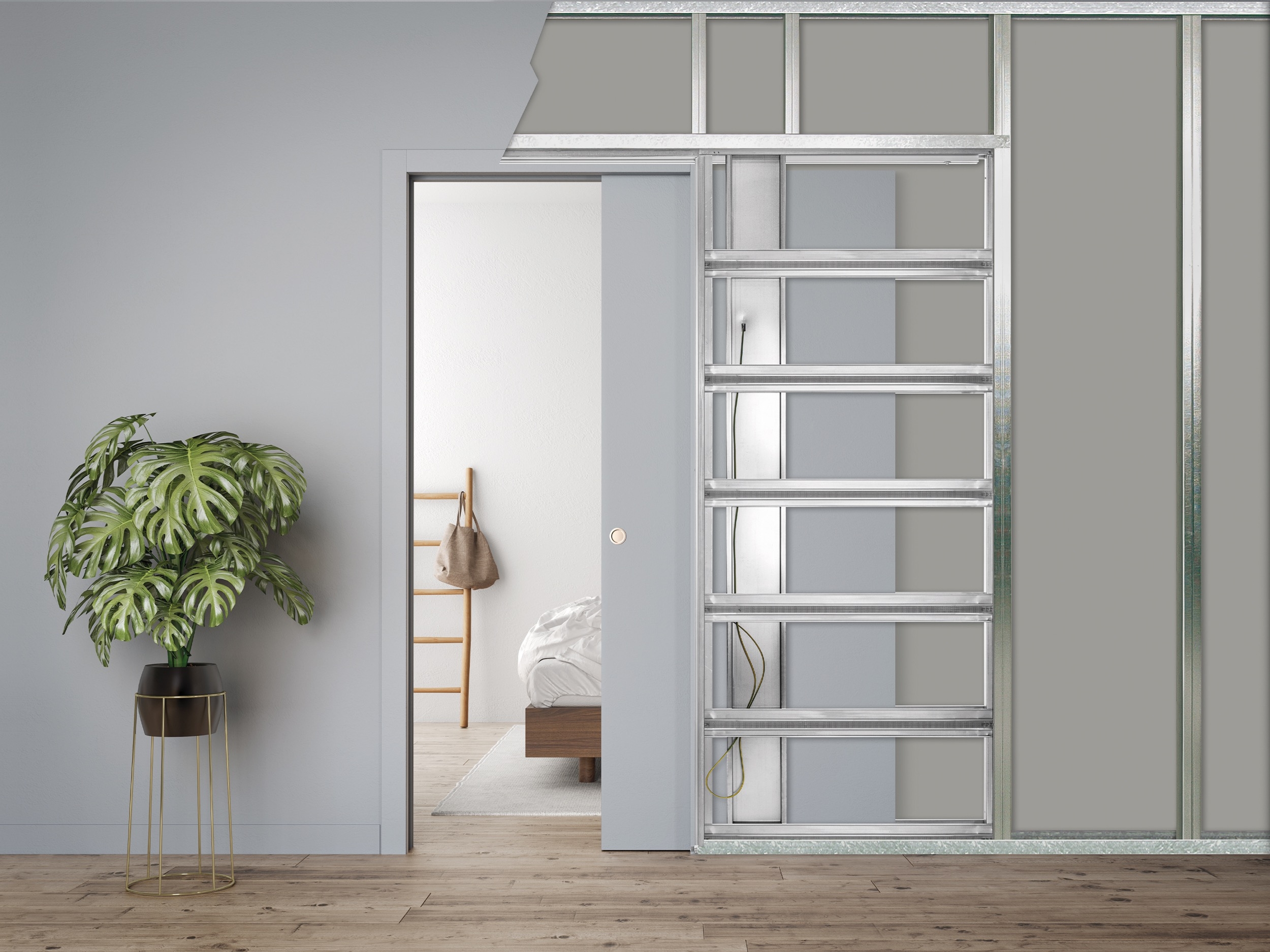 Wiring-Ready Pocket Door Frames - ECLISSE Luce