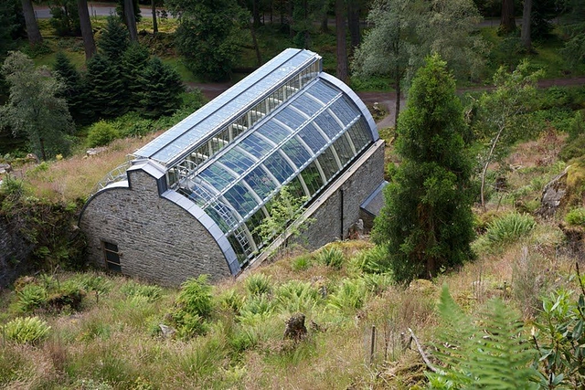 Botanical greenhouse in historic building of Kenmore Botanical Gardens