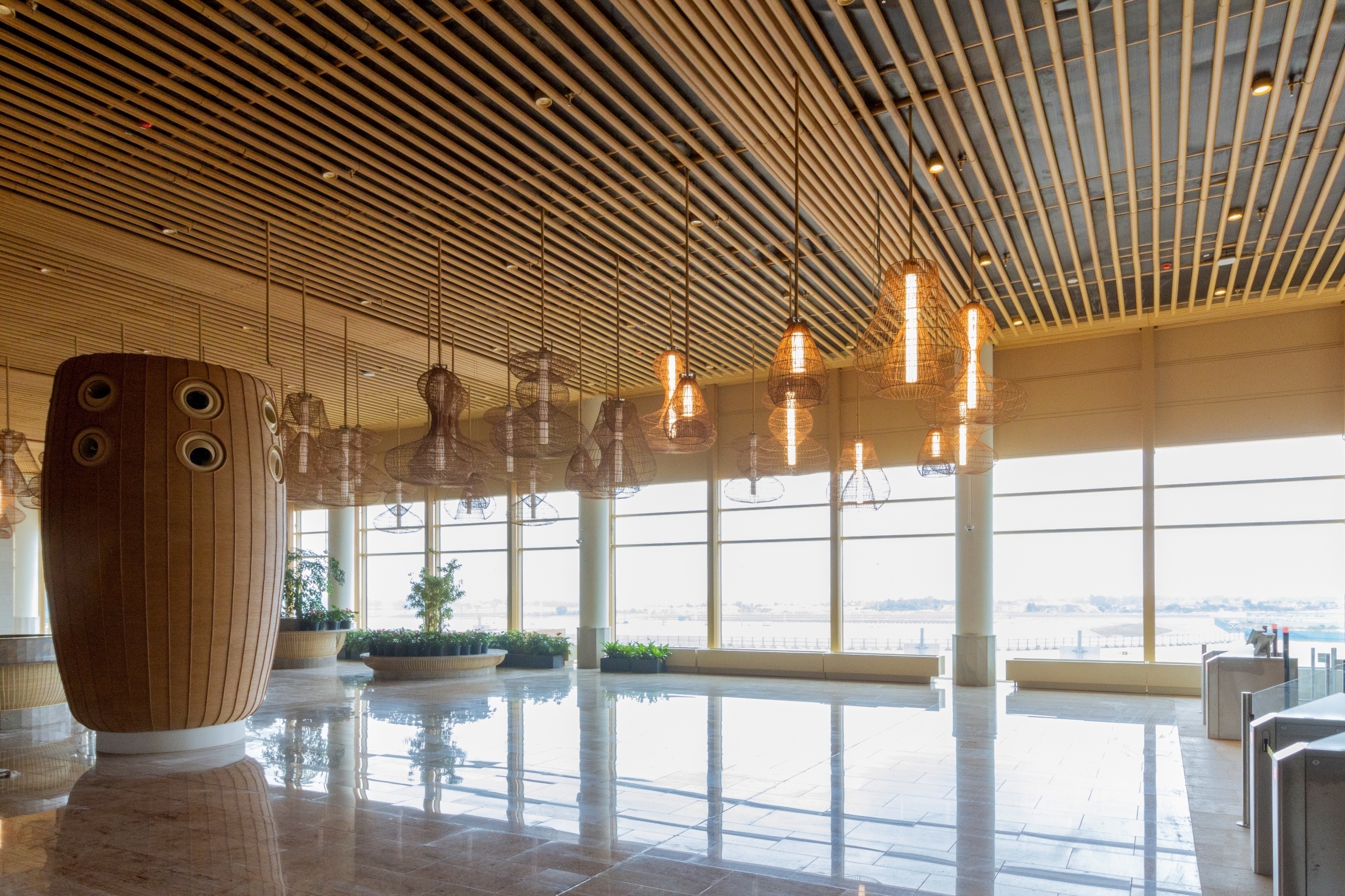 Indoor Bamboo Solutions in Kempegowda Airport