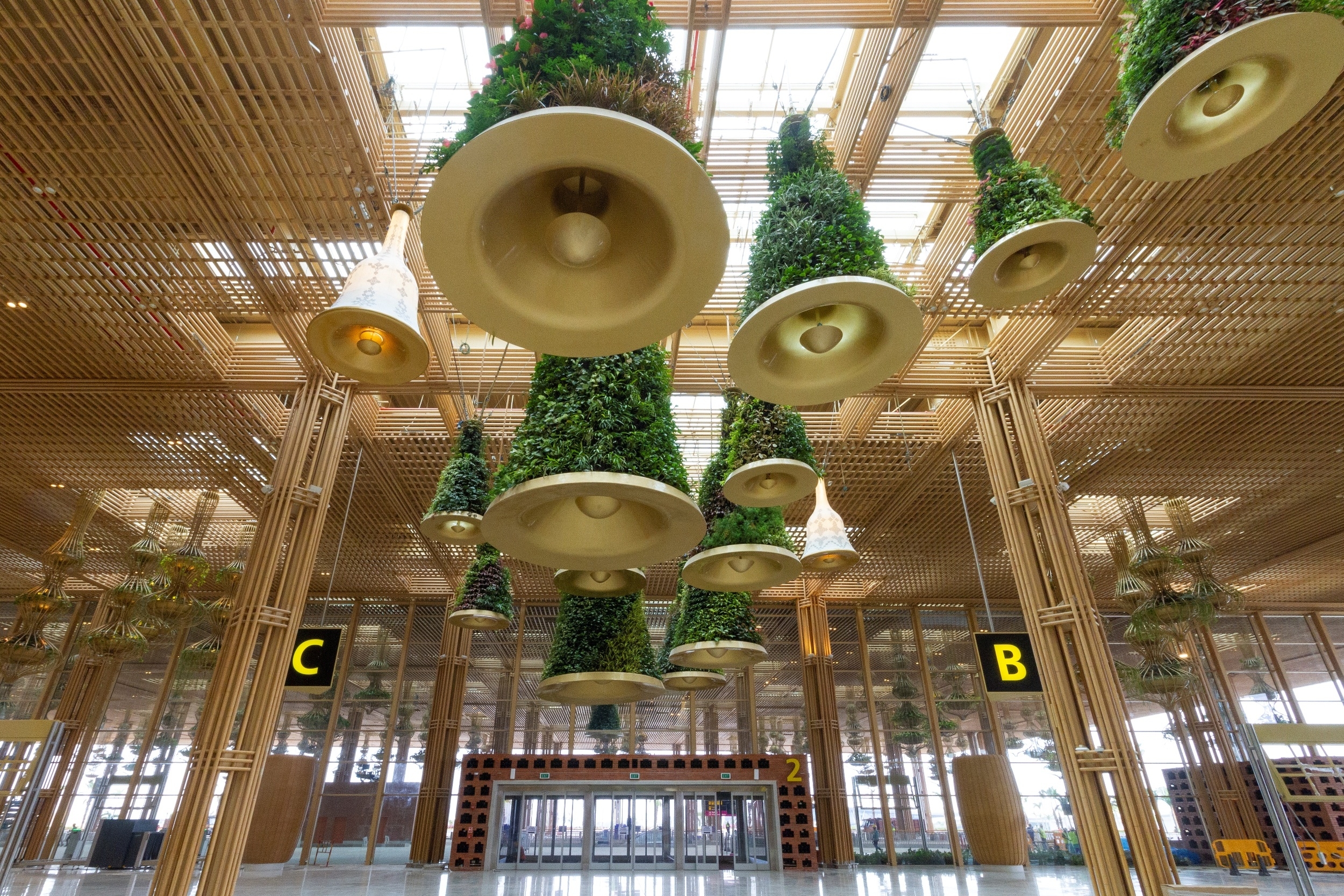 Indoor Bamboo Solutions in Kempegowda Airport