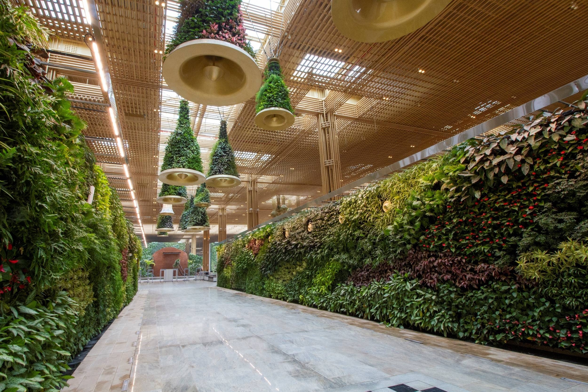 Indoor Bamboo Solutions in Kempegowda Airport