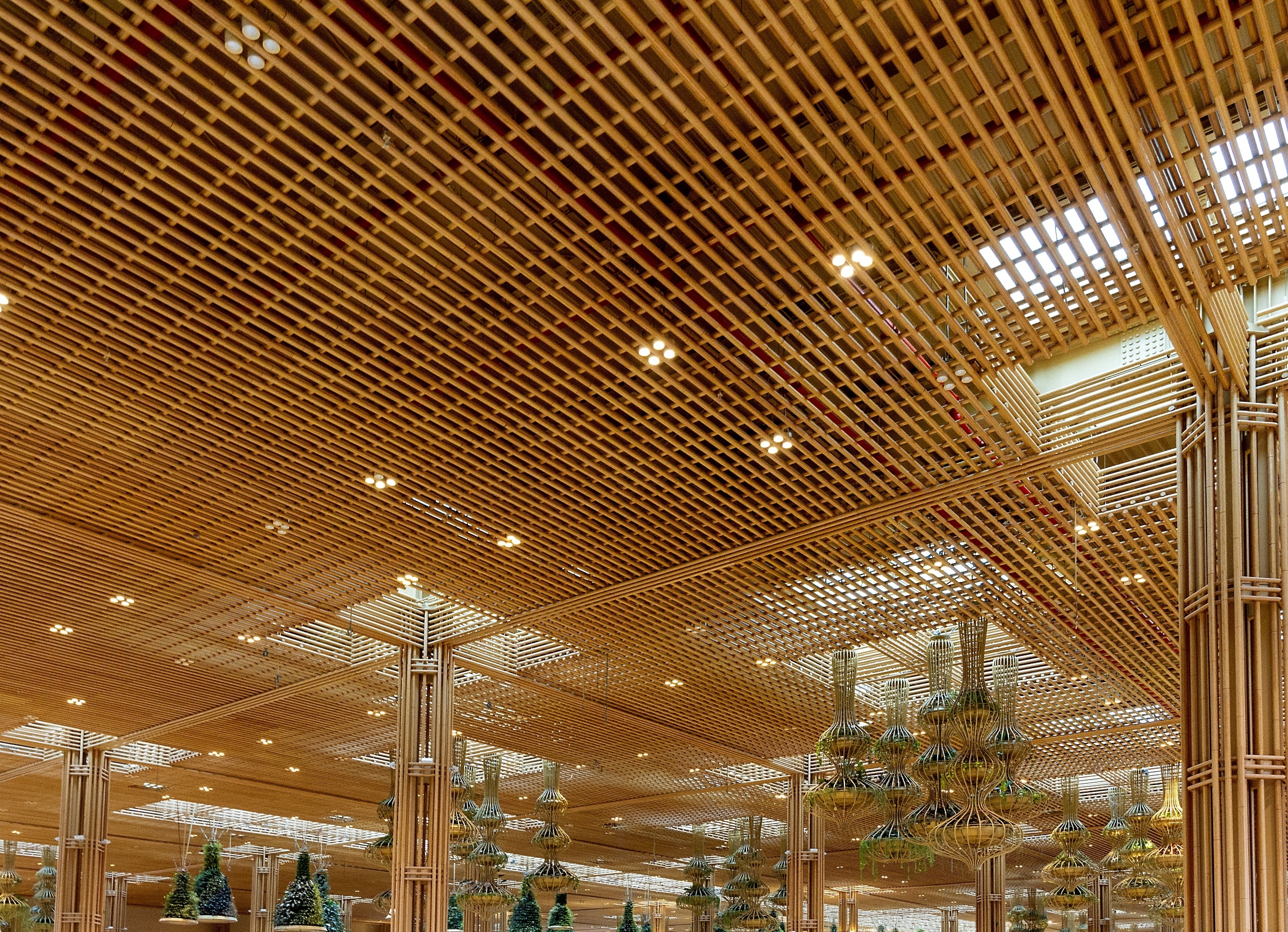 Indoor Bamboo Solutions in Kempegowda Airport