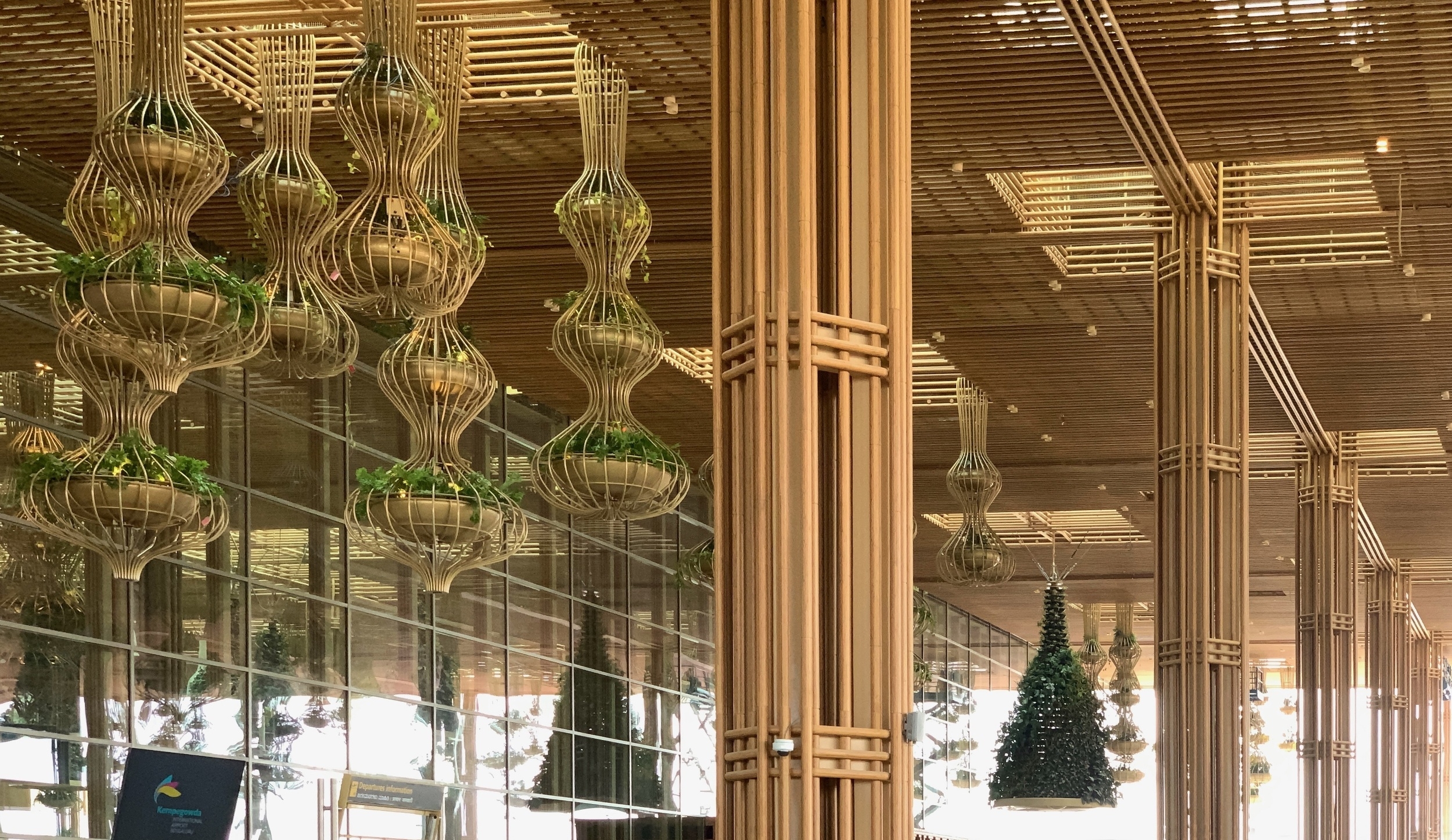 Indoor Bamboo Solutions in Kempegowda Airport