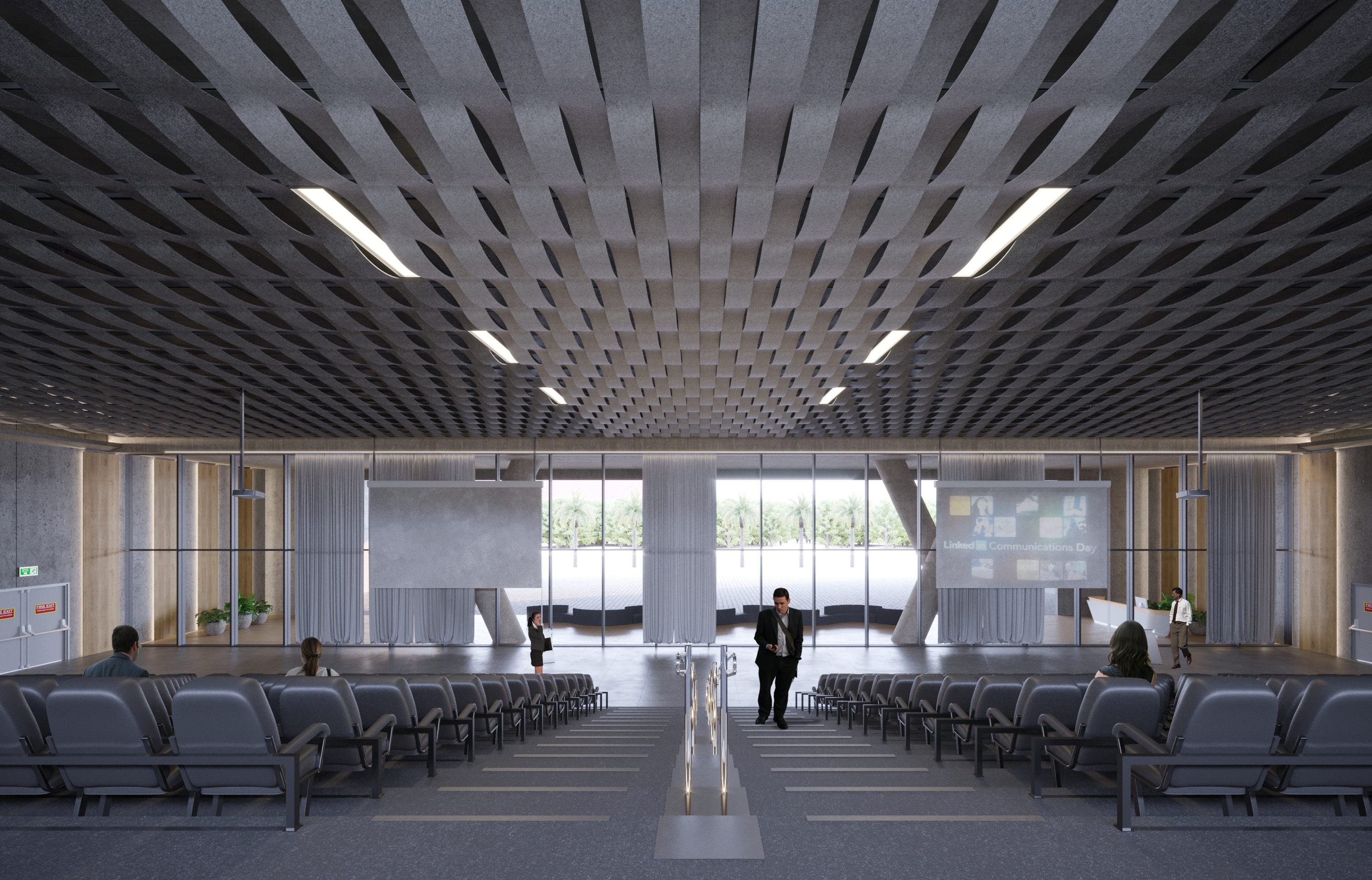 Acoustic Ceilings - HeartFelt® Origami Ceiling System