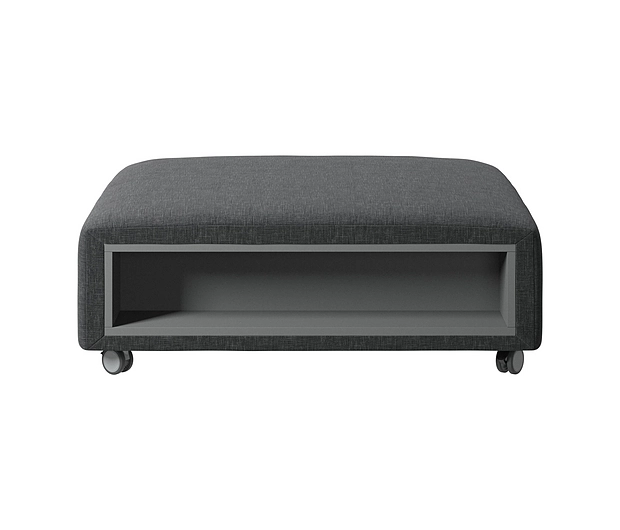 Hampton pouf with wheels and left and right storage 2102