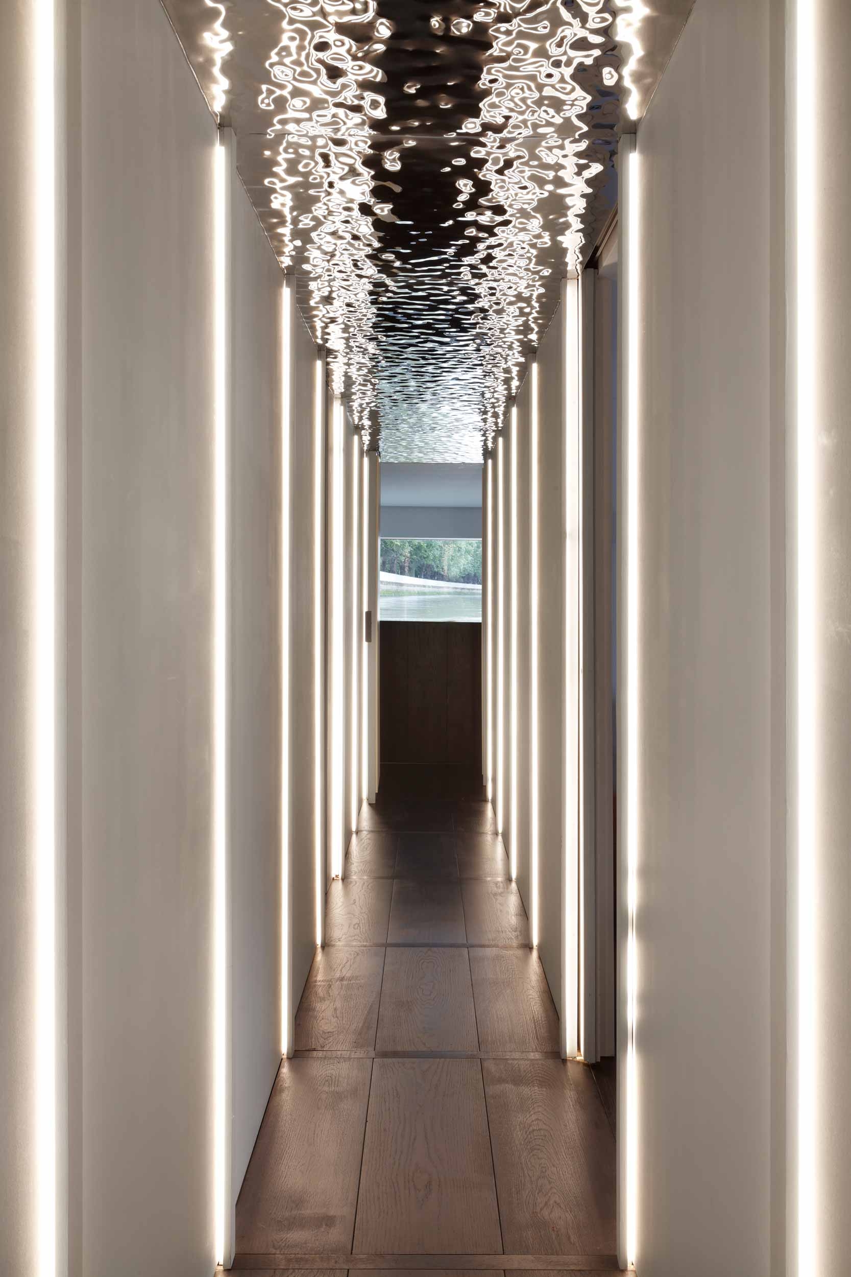 Lift & Slide Frameless Windows in Floating Villa