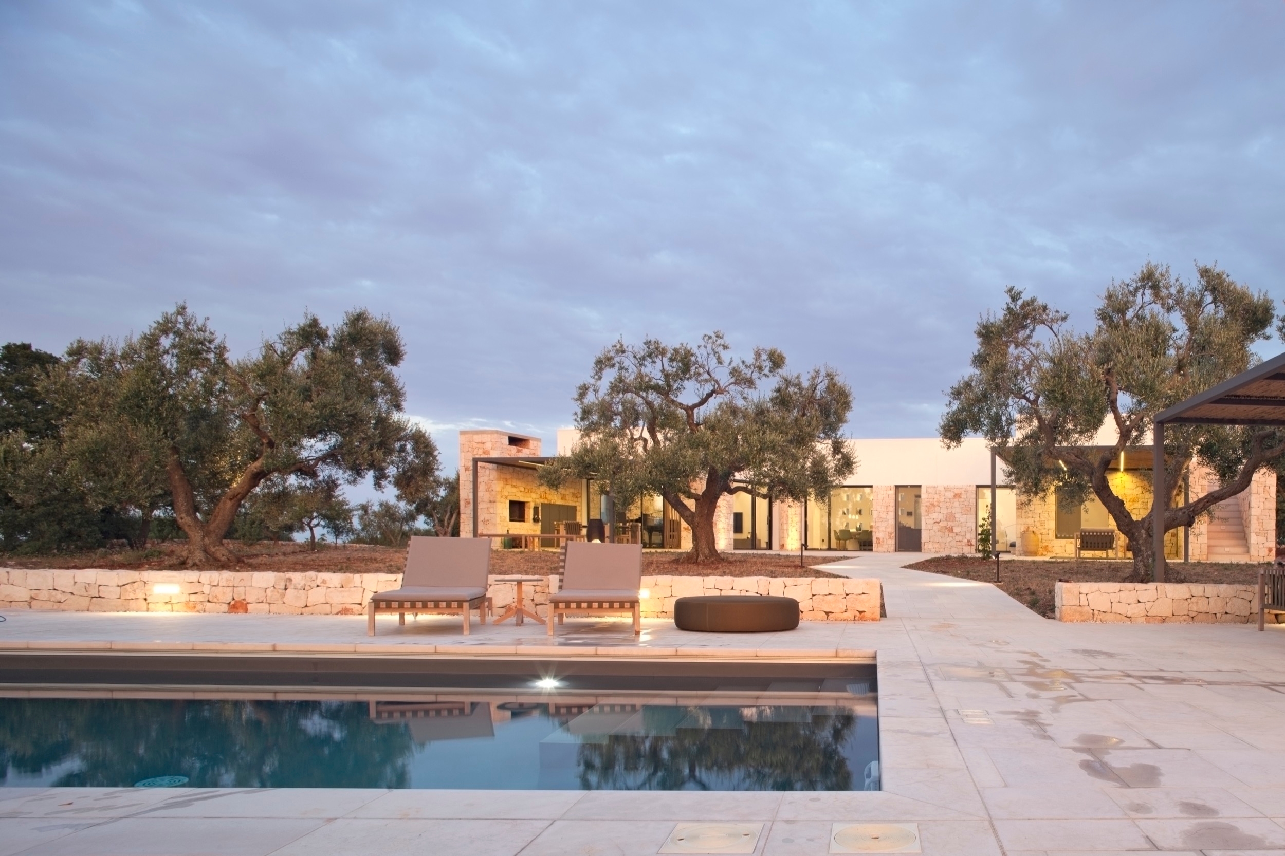 Frameless Wooden Windows in Villa Ostuni