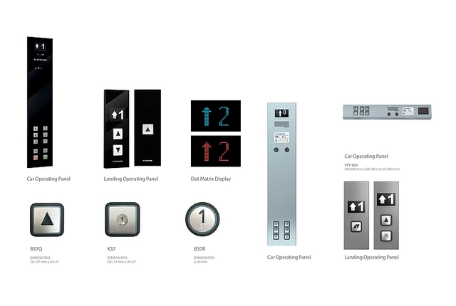 Lift operating panels design