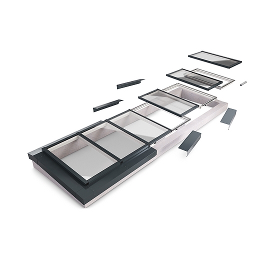 Modular Glass Skylight MS78 From LAMILUX