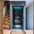 Glass Cabin Lift In Modern Style Home