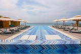Glass Mosaic Pool Patterns in Maldives Resort