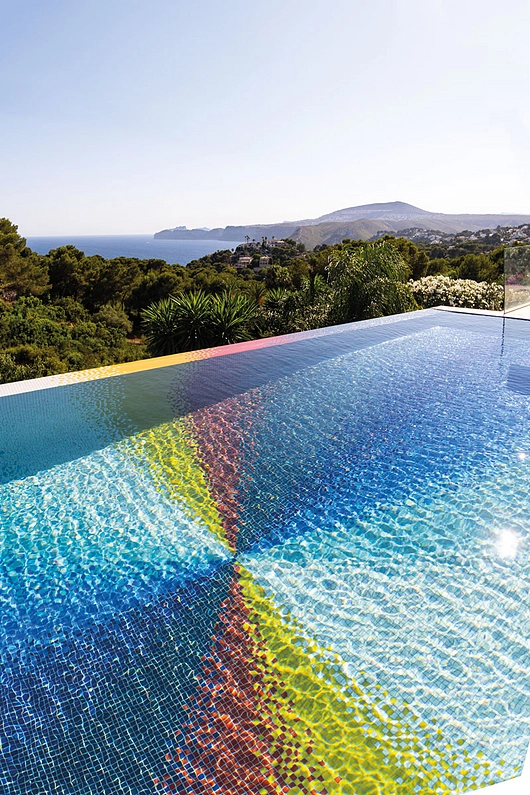 Customized Pool Design with Glass Mosaics
