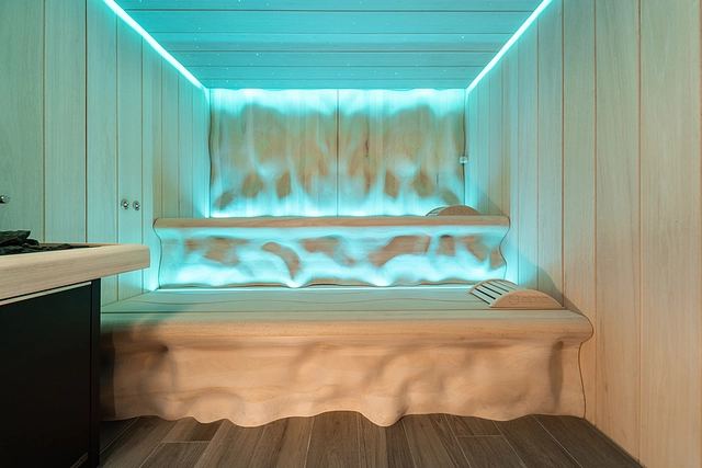 Chaleur sauna with RGB lighting