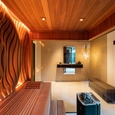 Custom Sauna With 3D wall in Amsterdam Residence