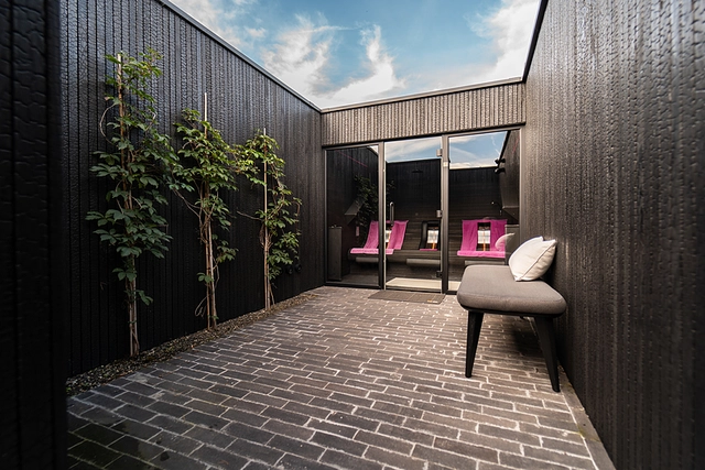 Private terrace for infrared room.