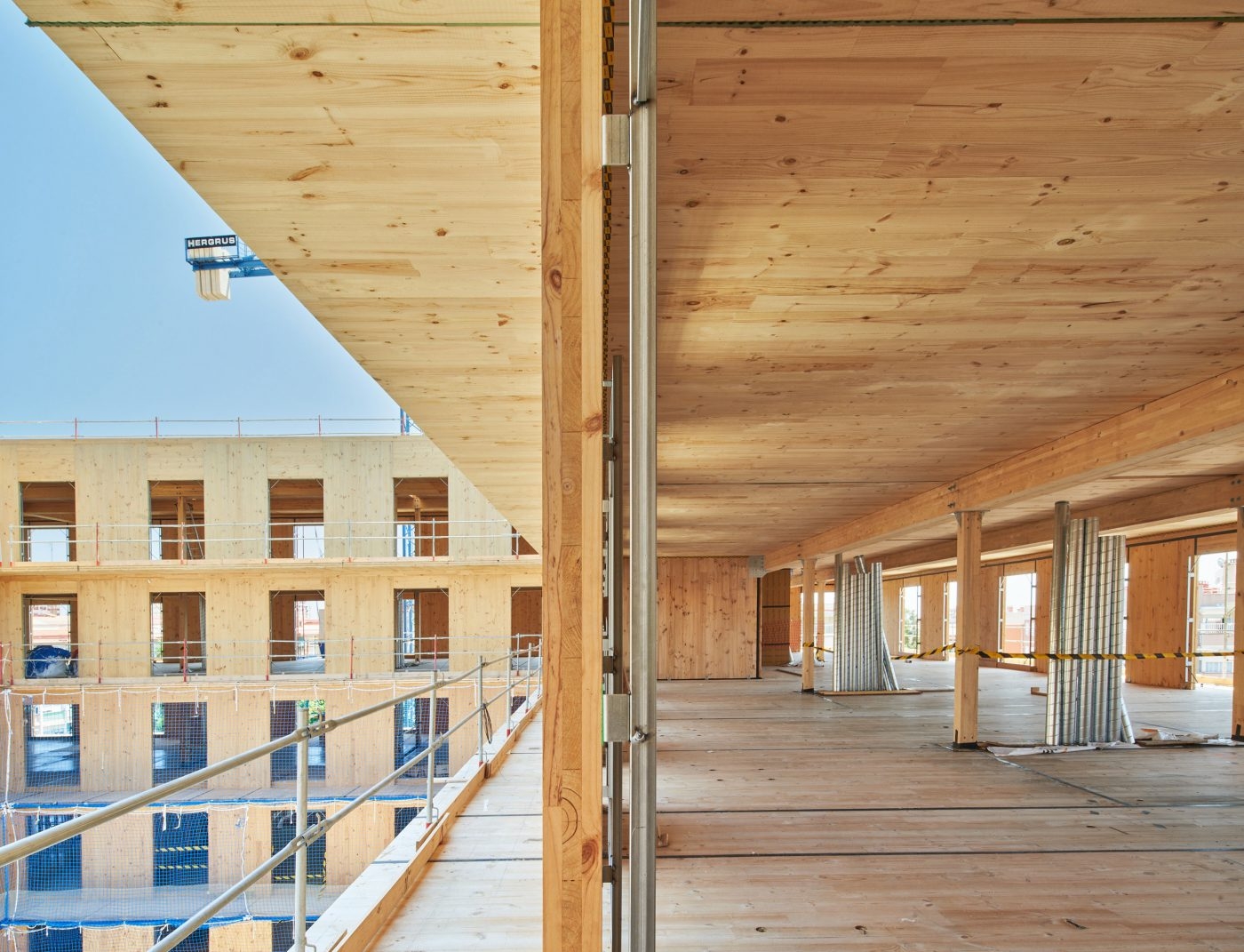 Laminated Timber Elements in Barcelona Building