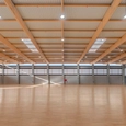 Laminated Timber Beam Structure in Sports Center