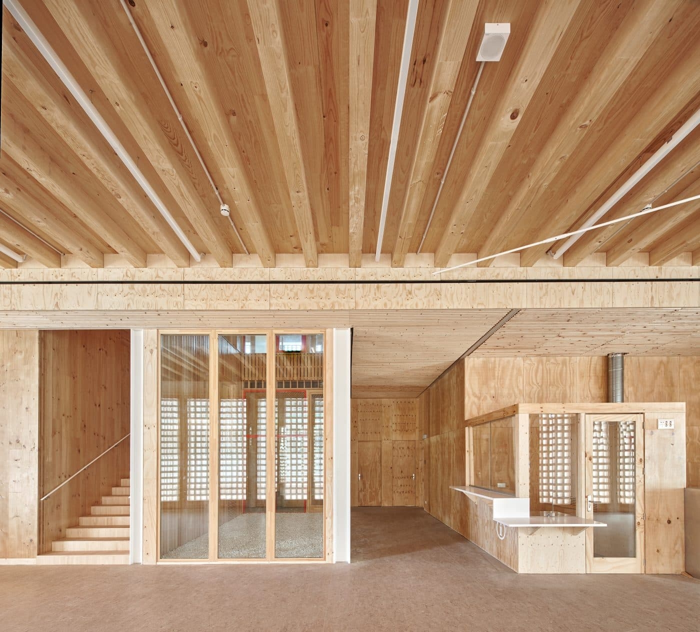 Custom Wooden Structure in Public Project