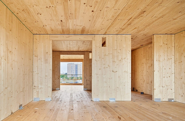 Custom timber elements for mid-rise buildings