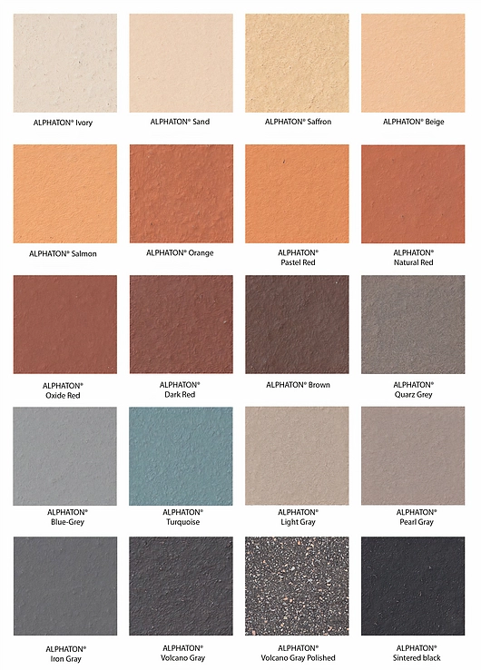 Alphaton classic brick colors