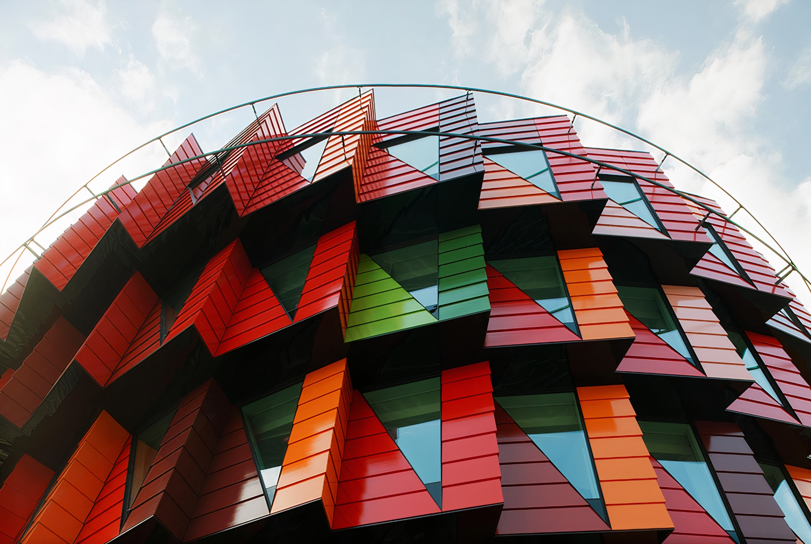 Triangular Terracotta tiles on Facade of the New Kuggen Building | LONGOTON