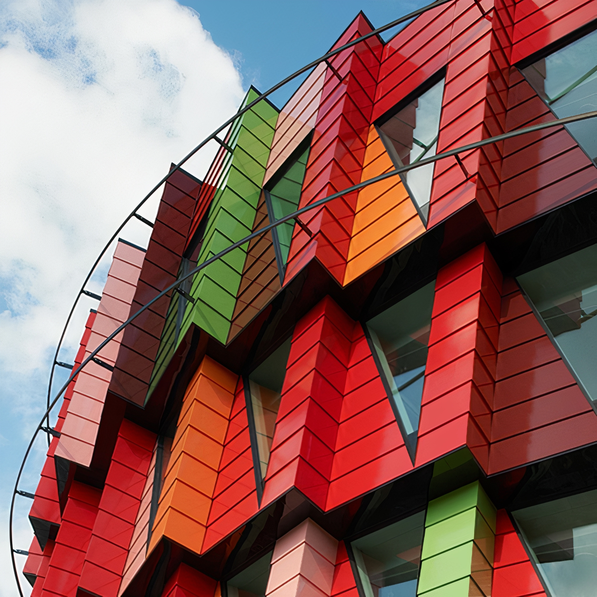 Triangular Terracotta tiles on Facade of the New Kuggen Building | LONGOTON