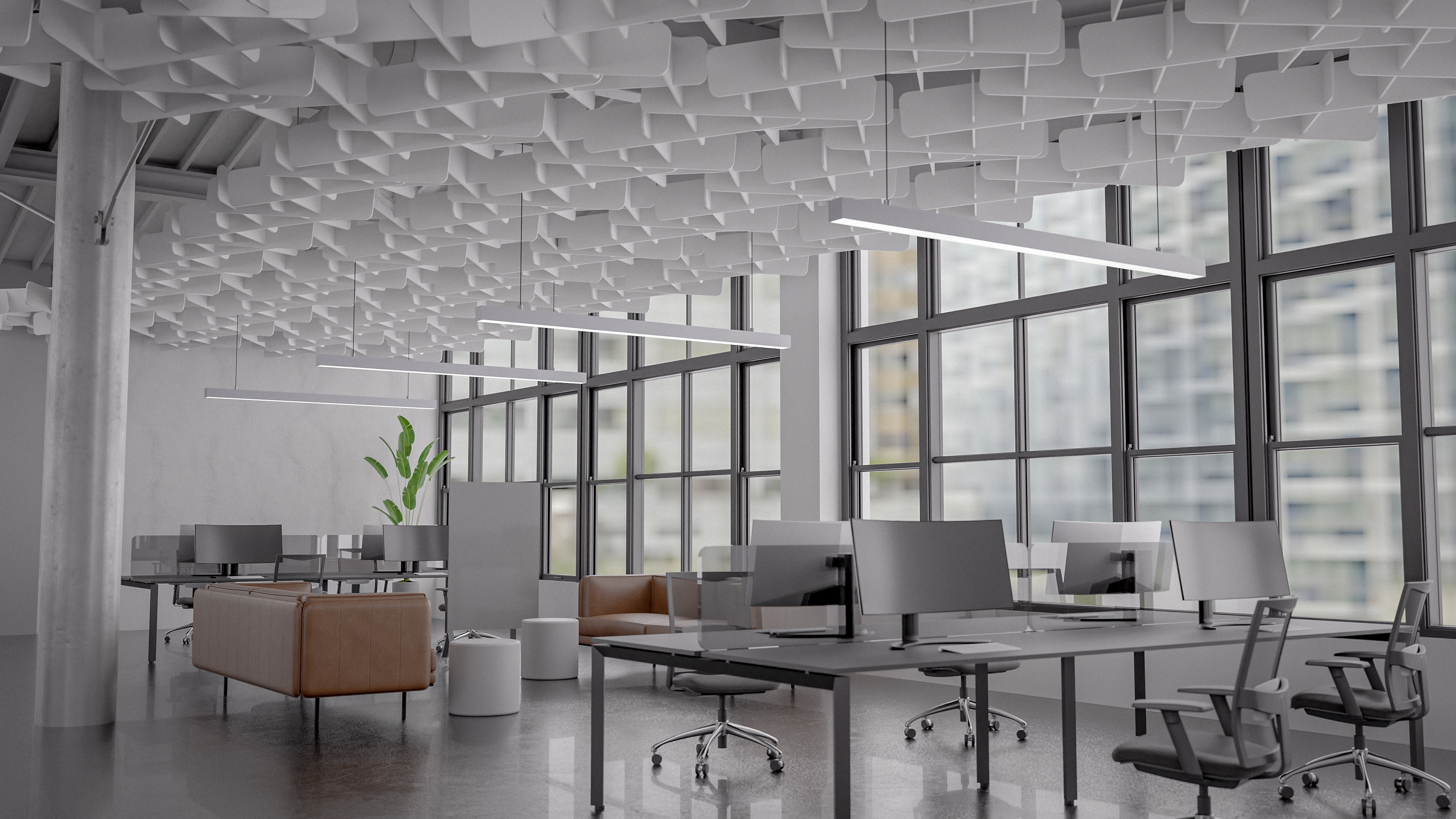 PET Felt Ceiling System - GRAFFLE