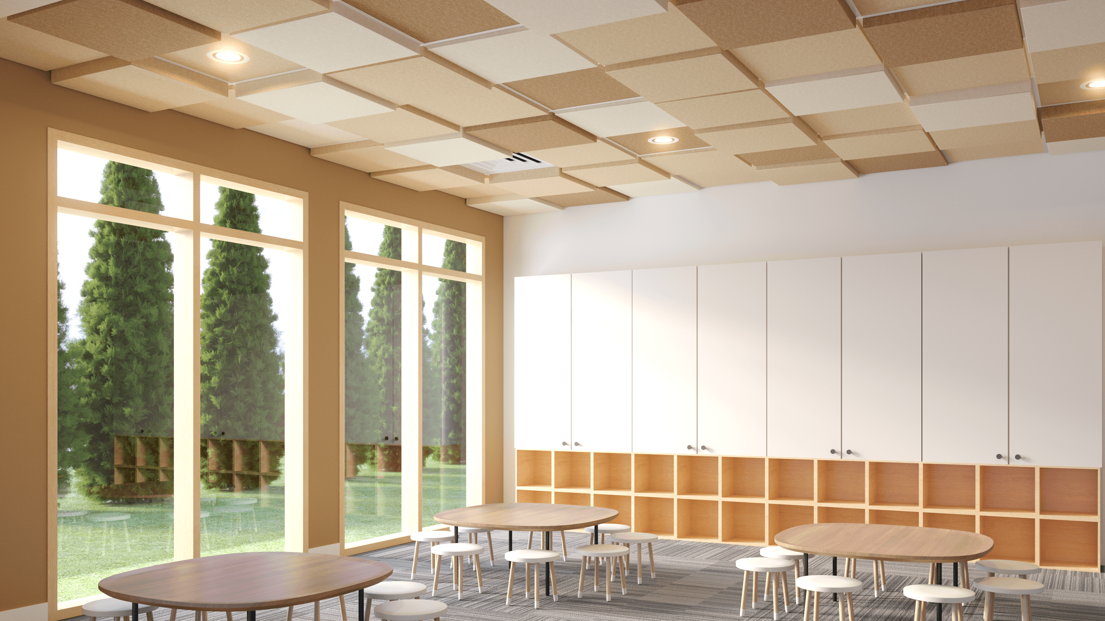 PET Felt Ceiling Tiles - KEYS