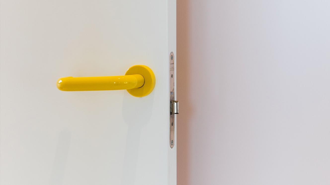 Minimalistic Door Handles in Guest House