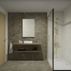 Marble Collection Tiles in Residential Bathroom