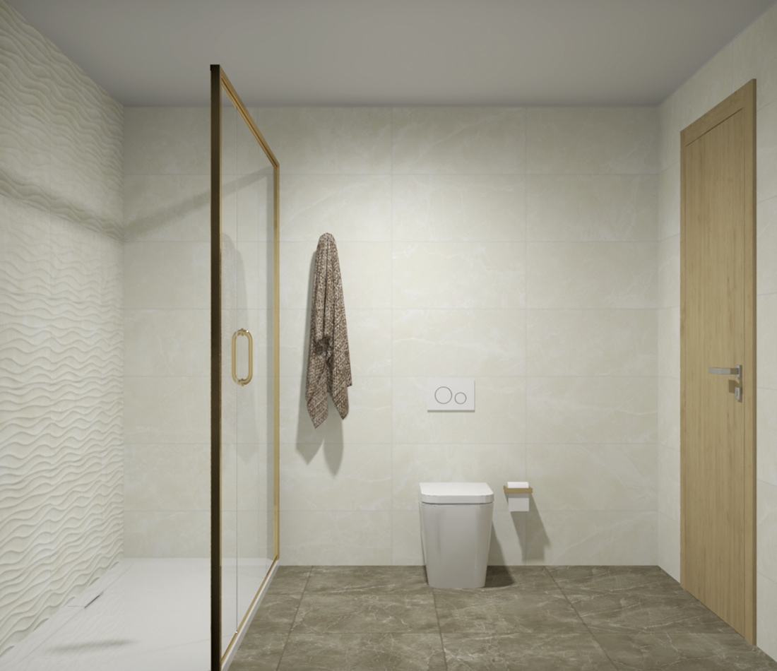 Marble Collection Tiles in Residential Bathroom