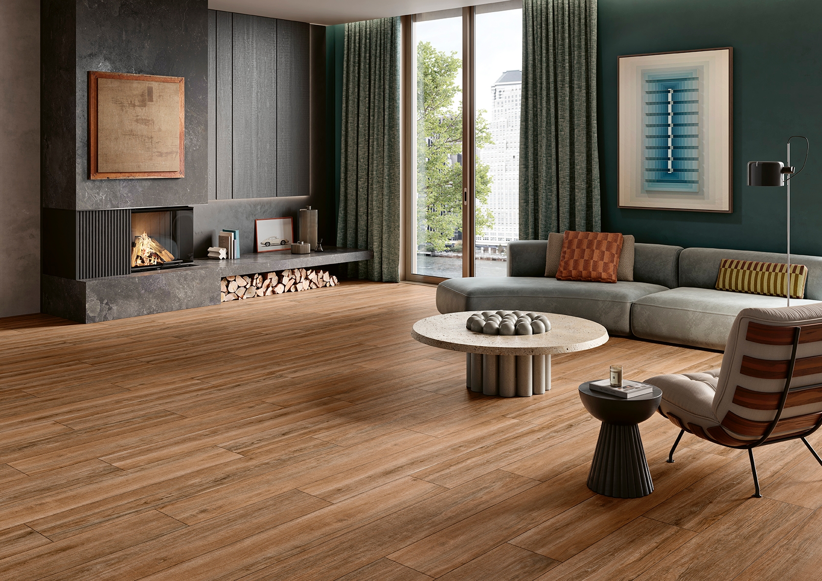 Glazed Porcelain Tiles with wooden finish - Comfort