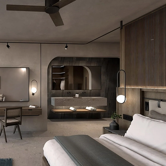 Stone floor cladding