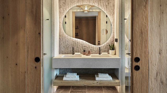 Vanity and sinks in Stonetech stone