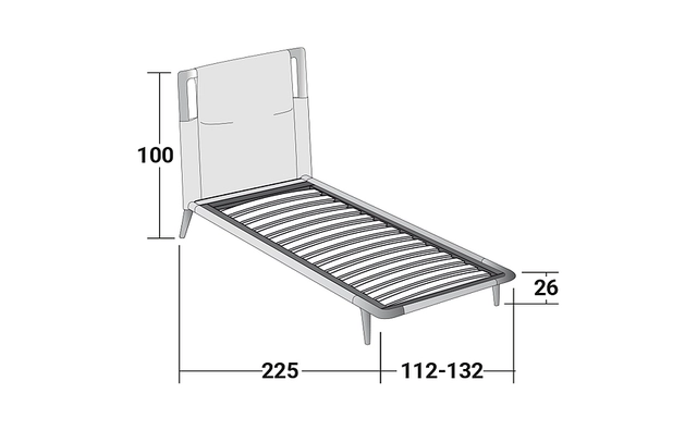 Dimensions of Single Gaudì bed
