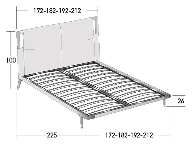 Dimensions of double Gaudi bed
