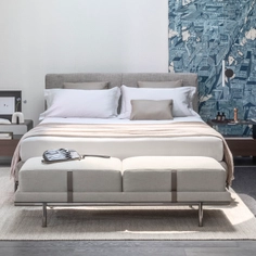 Bed With Upholstered Metal Frame | Icon