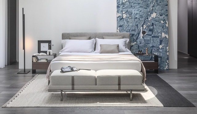 Bed With Upholstered Metal Frame | Icon