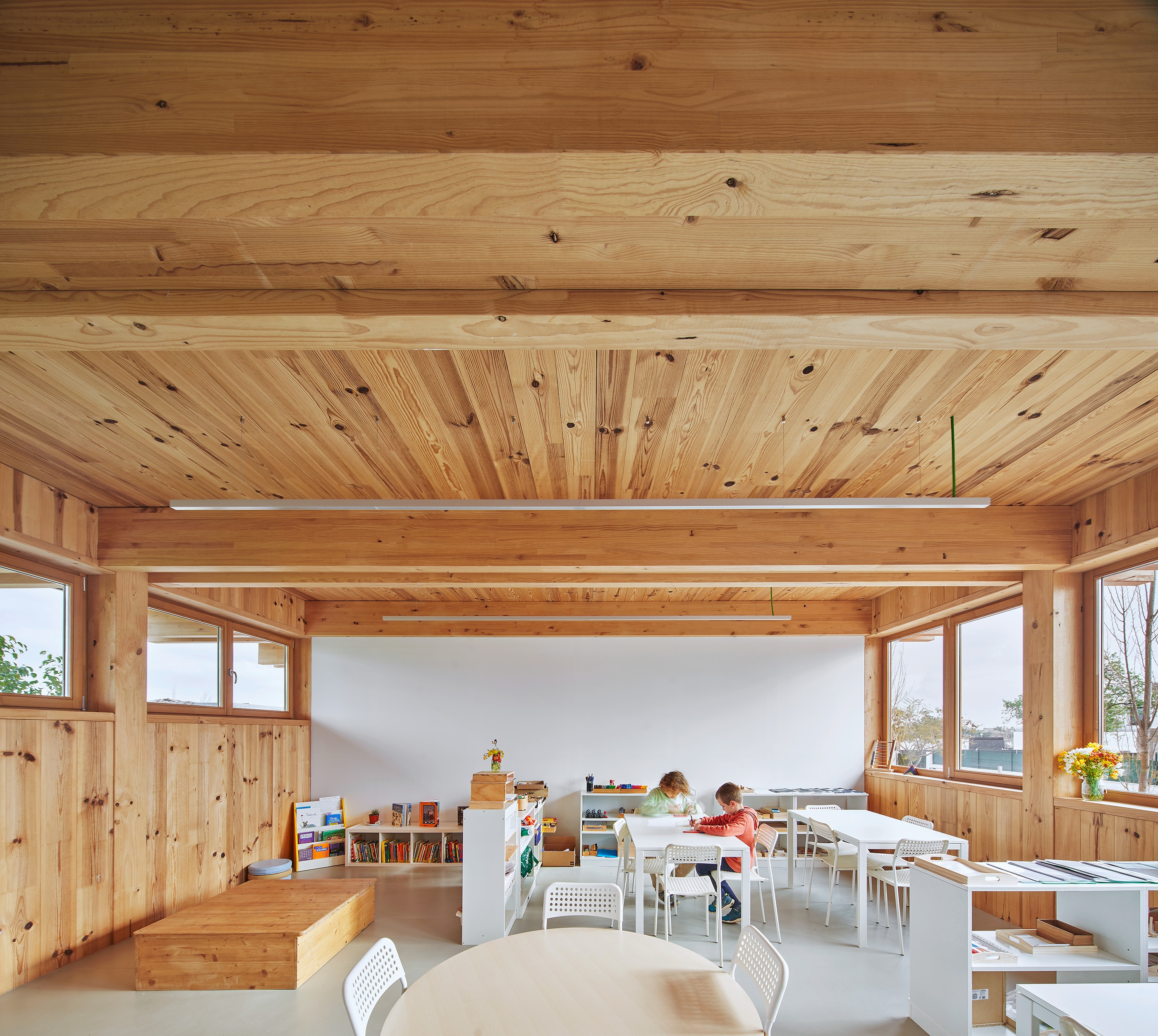 Timber Structure at a School in Mallorca