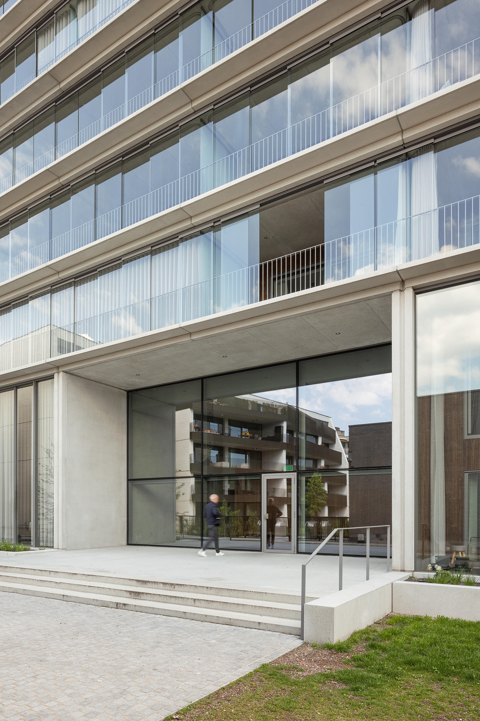 Balcony Glazing in Belgian Apartment Building