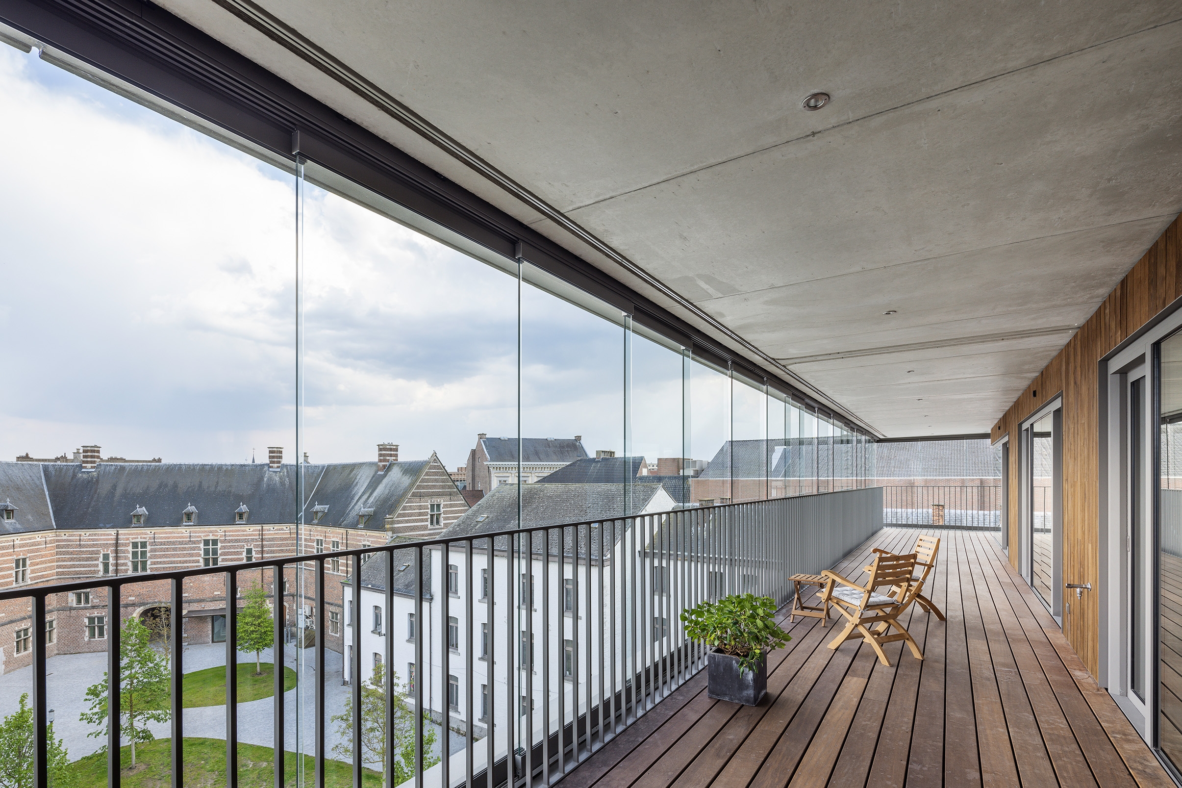 Balcony Glazing in Belgian Apartment Building