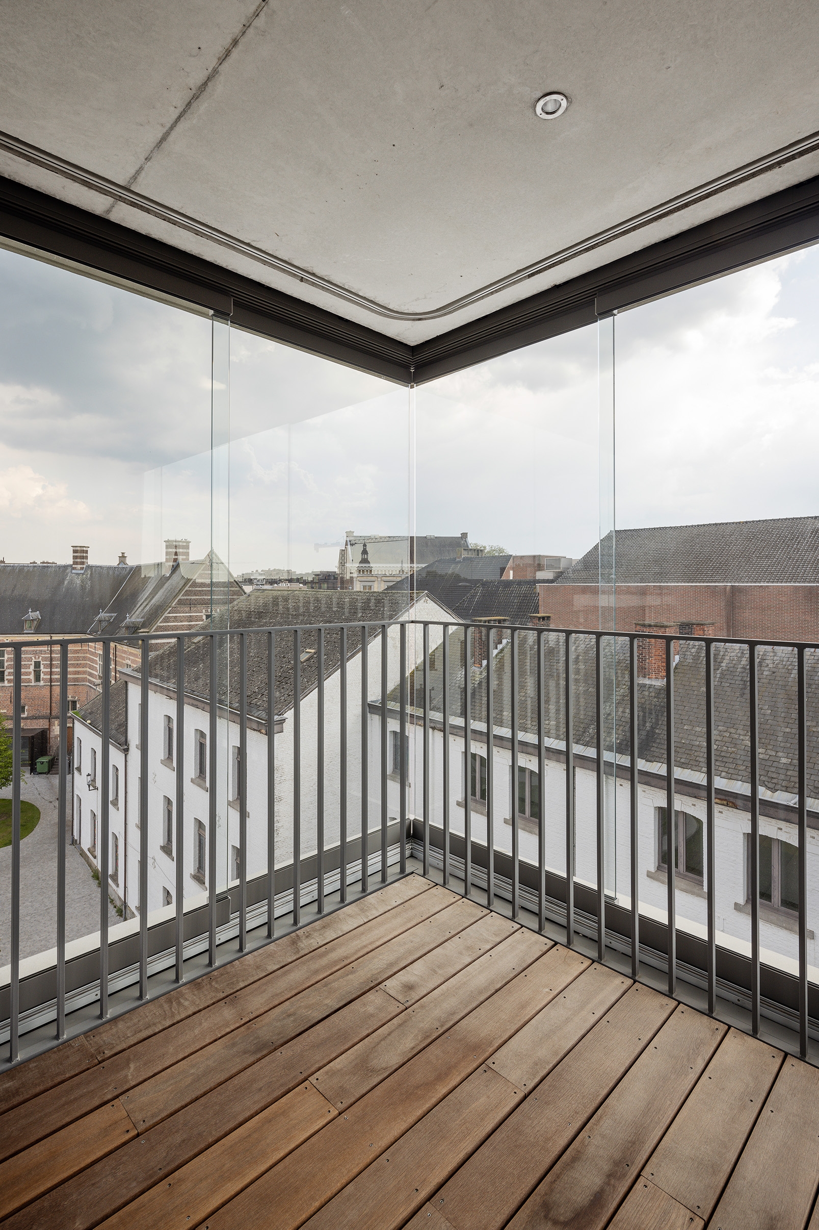 Balcony Glazing in Belgian Apartment Building